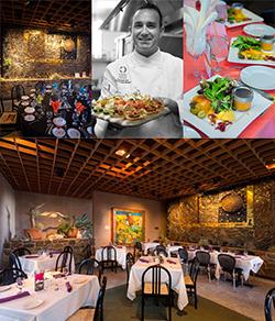 Images of the chef and Ocotillo restaurant
